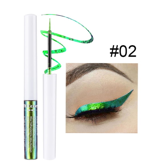 Kokovifyves Optical Discoloration Eyeliner Liquid Light Changing Color Stage Makeup Thin Pearlescent Eyeliner 3ml