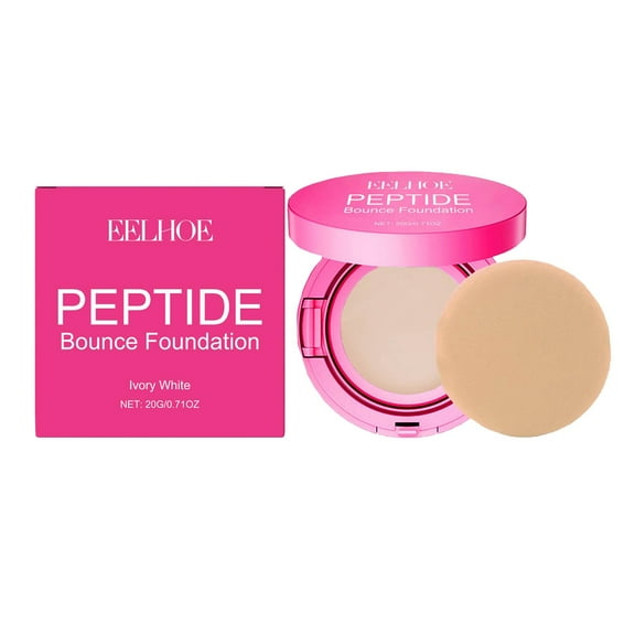 Kokovifyves Peptide Bounce Hydrating Age-Defying Makeup for Mature All Types Vegan Clean Natural Medium Buildable Coverage Blur Fine Lines Smooths Te