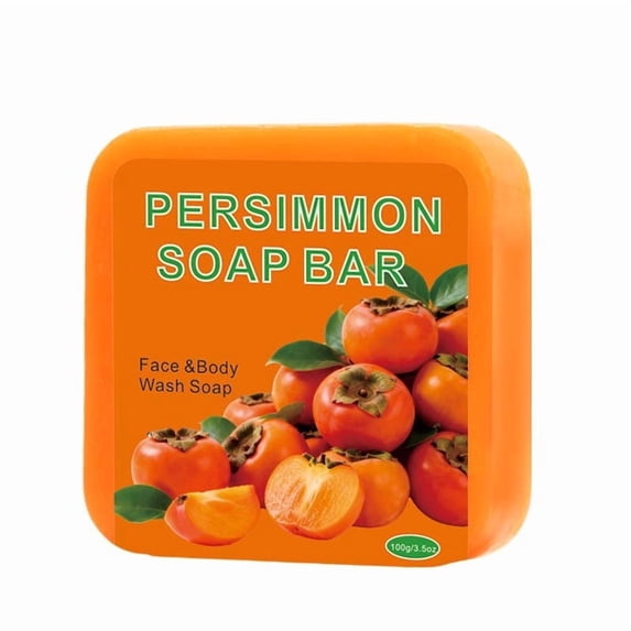 Kokovifyves Persimmon Bath Soap Bar, Gentle Cleansing for Bath & Body Wash, Daily Skin Care 100g