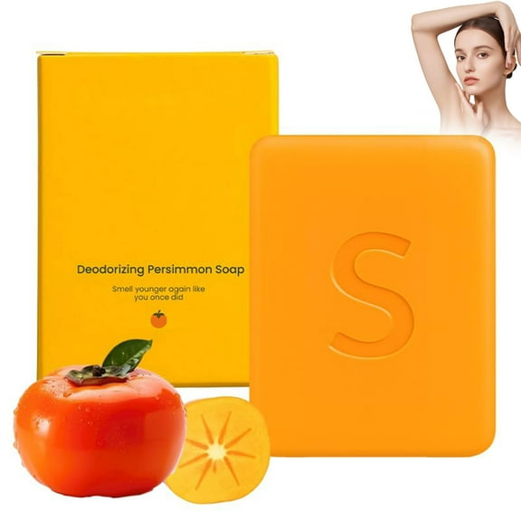 Kokovifyves Persimmon Soap - Moisturizing Gentle for Face Body Refreshing Suitable for All Types Daily Use