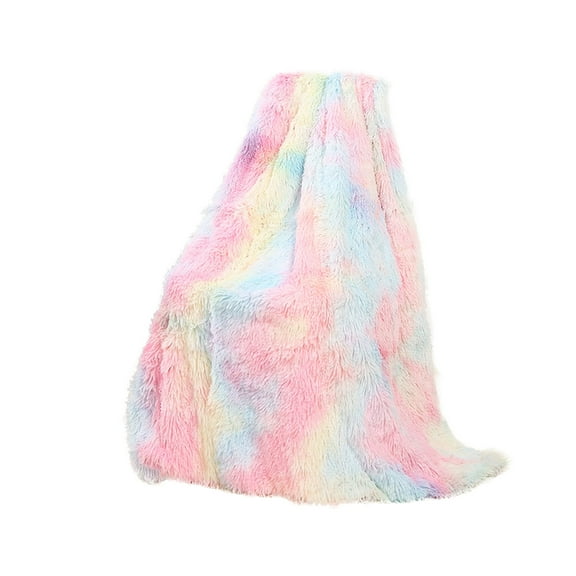 Kokovifyves Plain Color Double-Sided Velvet Window Blanket Bedside Bed Tail Blanket Double-Layer Velvet Conditioning Blanket White Blanket Sofa Blanket Cover Blanket