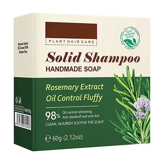 Kokovifyves Rosemary Deep Cleansing Shampoo Soap, Nourishes Scalp Softens Enhances Hair Daily Care 60g