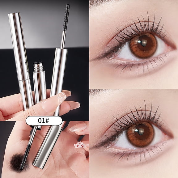 Kokovifyves Rotating Thread Brush Lengthening Mascara, Voluminous Curl-Locking Clump-Free Eye Makeup