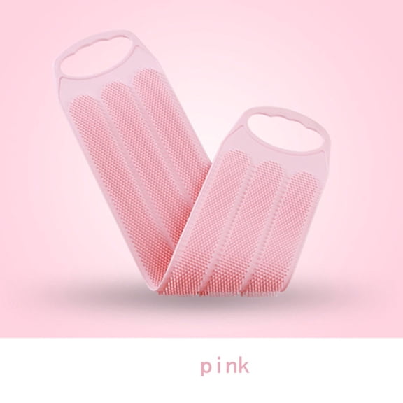 Kokovifyves Silicone Bath towel Rub Brush Pull Back Strip Rub Back Belt Bathroom tools