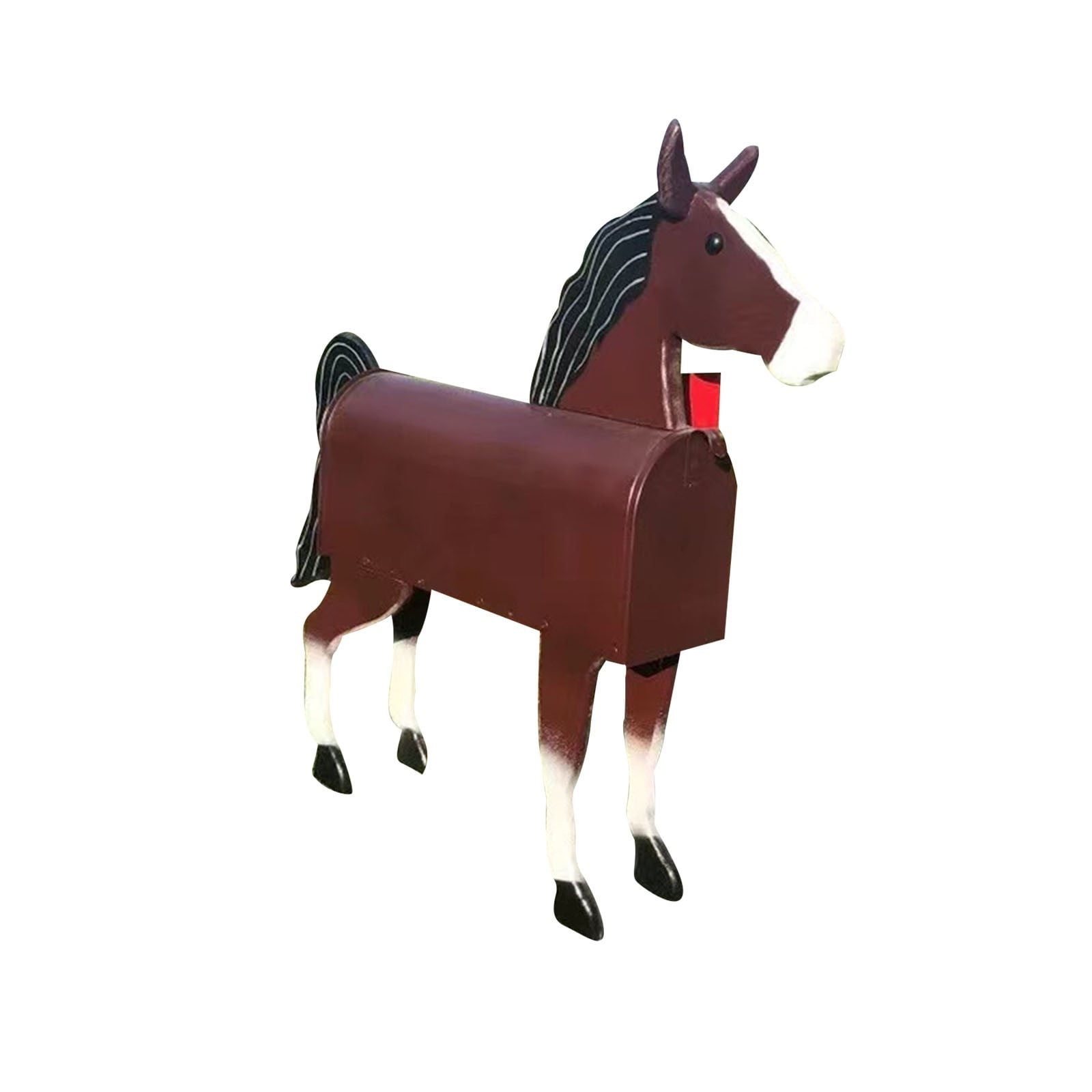 Kokovifyves Single Horse Mailbox Mailbox Cover Garden Decoration Personalized Mailbox Very Suitable for Horse Farms Or Horse Lovers