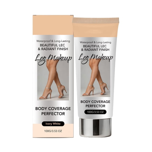 Kokovifyves Smudge Resistant Low Transfer Body Leg Coverage Makeup, Applicator Brush Included for Mature Skin Daily Cosmetic