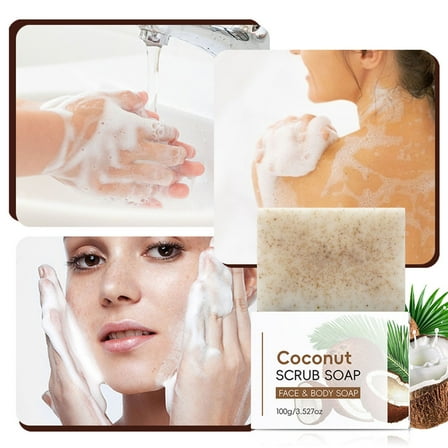 Kokovifyves Soap Natural Exfoliating Moisturizing Body Bar for Soft Vegan Cruelty-Free Tropical Soap