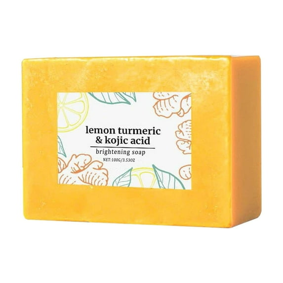 Kokovifyves Soap Turmeric Soap Tablets Cleansing Turmeric Soap Facial and Body Shower Soap Firming Pores and Removing Pigments 100g