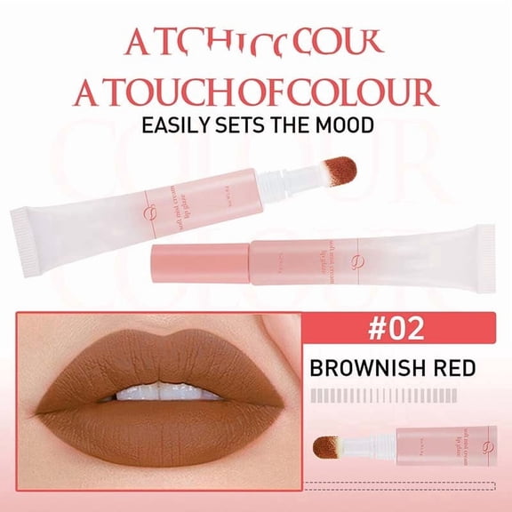 Kokovifyves Soft Fogs Lip Gloss Lip Cream Matte Long-lasting Waterproof Non Fading Non Stick Cup Lip Makeup 8ml