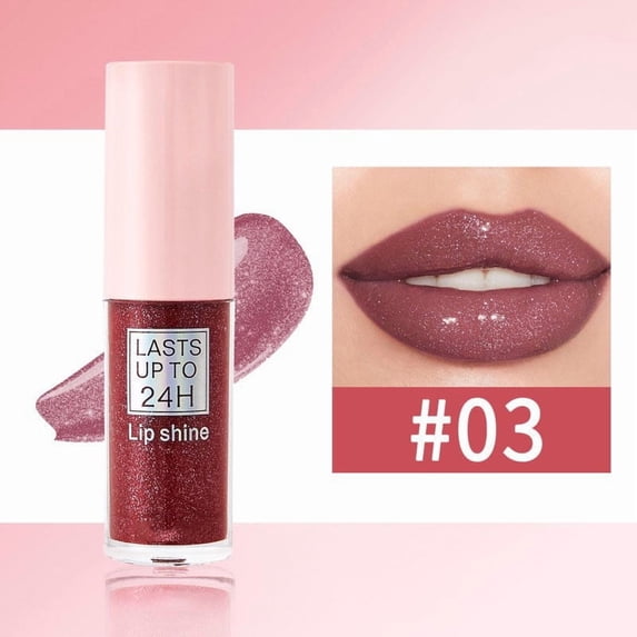 Kokovifyves Sparkling Mirror Finish Lip Gloss Red Lip Oil Hydrating Lip Makeup 6ml