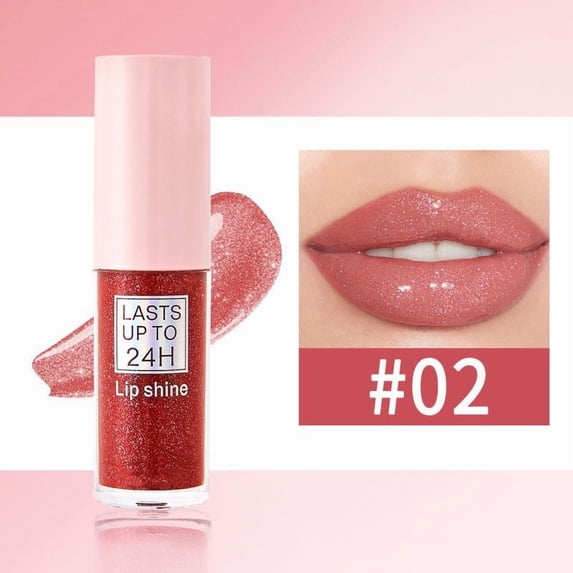 Kokovifyves Sparkling Mirror Finish Lip Gloss Red Lip Oil Hydrating Lip Makeup 6ml