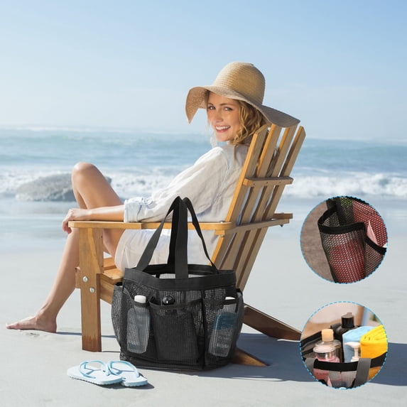 Kokovifyves Sports and Outdoors Clearance Beach Bags,Waterproof Sandproof, Mesh Beach Bag For Swim Pool Bag Beach Tote Bag,Toy Tote Bag,Grocery Storage Net Bag
