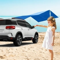 Kokovifyves Sports and Outdoors Clearance Car Awning,Sun Shelter Waterproof,Tent Camping Tarp,Car Side Awning Tent With 210D Silve-r Coated Oxford Cloth Car Awning Tarp Detachable Tarp Poles For SUV