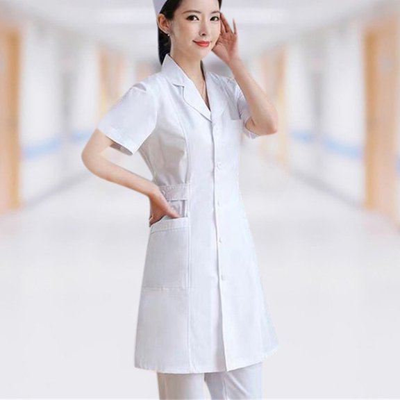 Kokovifyves Sports and Outdoors under $15 Unisex Healthcare Tunic Maid Nurses Carers Therapist Uniform