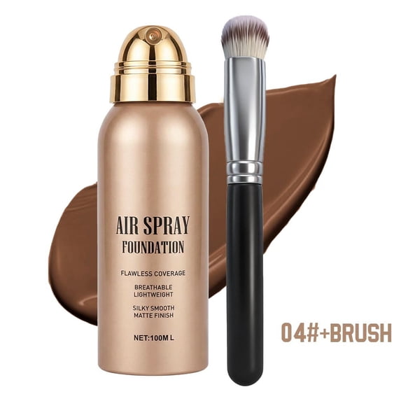 Kokovifyves Spray Liquid Foundations Waterproof Makeup Natural Thin Breathable Matte Base Makeup 100ml