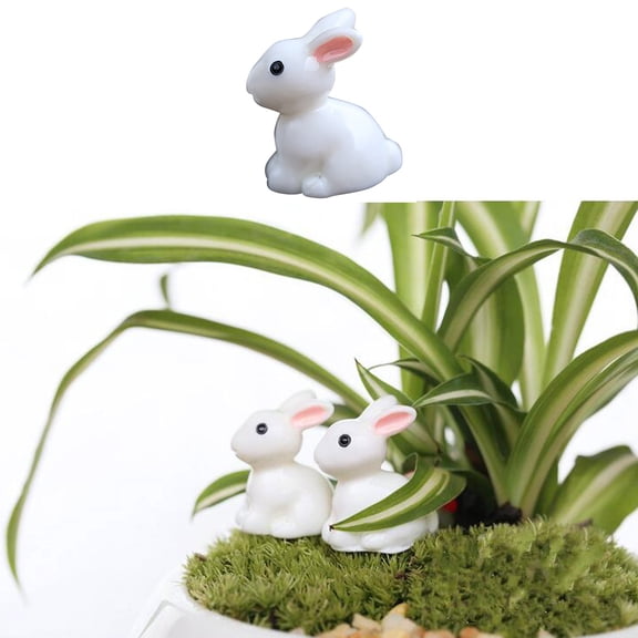 Kokovifyves Easter Decorations Craft Garden Pvc Rabbit Miniatures 2.5X2Cm Easter Day