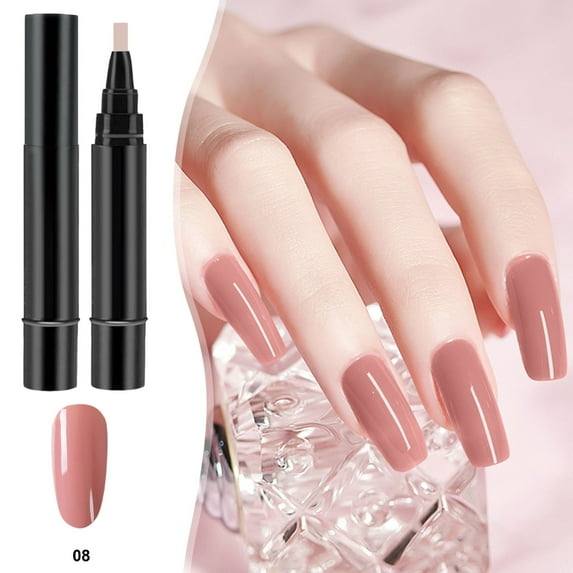 Kokovifyves Step Gel Nail Polish Brush Pen DIY Nail Art Drawing Marker Pen Soak Ofef LED Nail Varnish Nail Design Tools 8ml