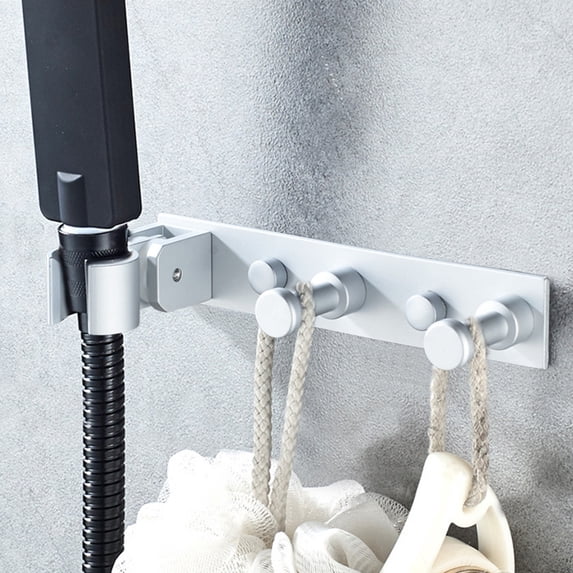 Kokovifyves Storage & Organization Shower Rack for Shower Head,Water Tap Shower Shelves with Hanging Hook Shower Hooks for Inside Shower , Stainless Steel Shower Hanger Hook for Wall, Brushed H