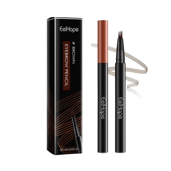 Kokovifyves Sweat-proof Microblading Eyebrow Pencil Contouring Pen with 4 Fork Long-Lasting Eyebrow Brush Microblade Eyebrow Pencil