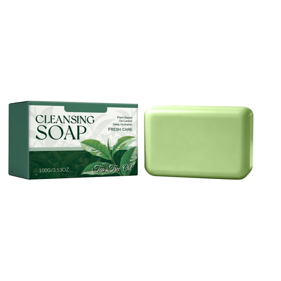 Kokovifyves Tea Tree Oil Bath Soap Bar, Mild Formula Body Care, Refreshing Comfortable Daily Cleansing 100g
