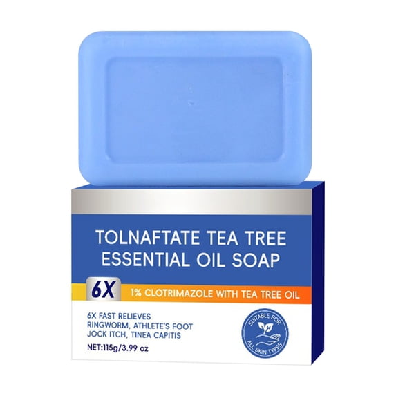 Kokovifyves Tea Tree Oil Body Soap Bar, Soothing Cleansing for Itchy Skin, Athletes Foot Care 115g
