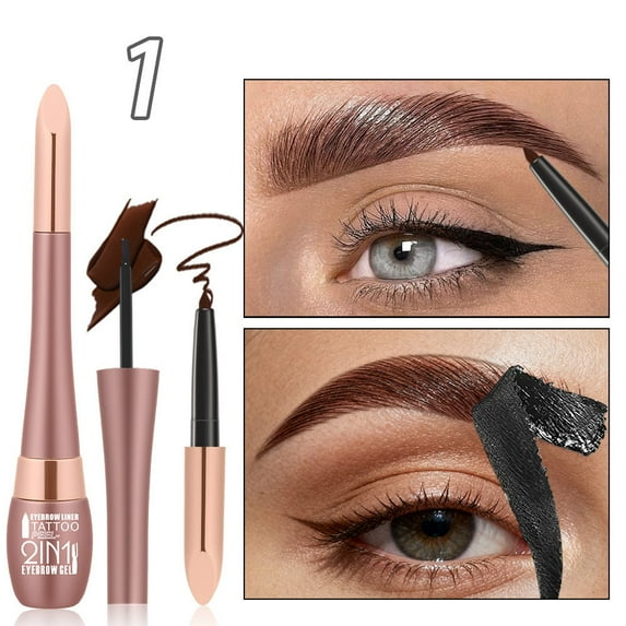 Kokovifyves Tear-off Eyebrow Cream + Eyebrow Pencil 2-in-1 Long-lasting Waterproof Makeup