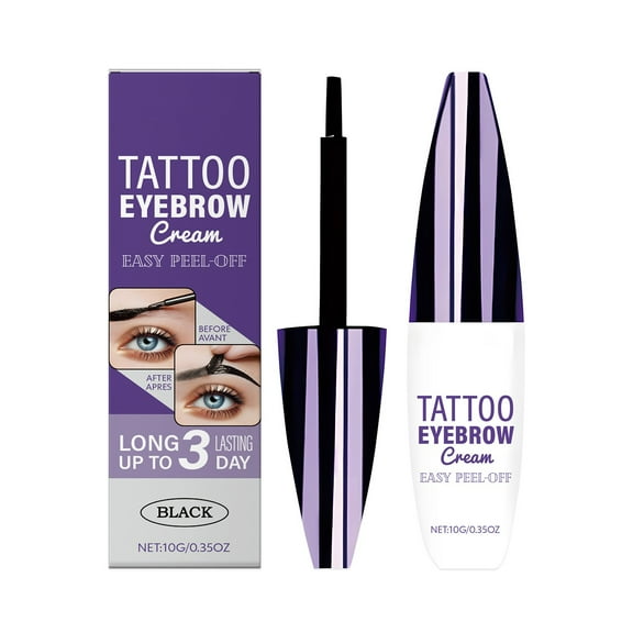 Kokovifyves Tearable Liquid Eyebrow Pencil Waterproof Sweat Proo Tear and Pull Film Natural Hair Flowss Extremely Fine Brush Strokes Long-lasting