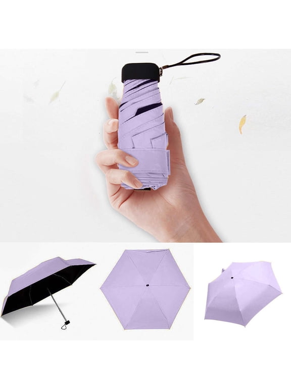 Travel Small Mini Flat Lightweight Pocket Umbrella for Rain Women and Kids in Store Now,Parasol Folding Sun Umbrella Tiny Umbrella