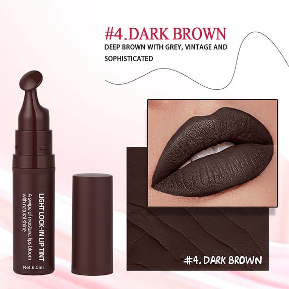 Kokovifyves Velvet Mist Matte Lip Mud, High Pigment Waterproof Non Stick Cup Long Wear Lip Gloss 6.5ml