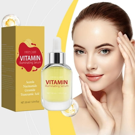 Kokovifyves Vitamin Illuminating Serum Brightening Vitamin C Serum with Strengthens Barrier Hydrates Using Ceramide and Hyaluronic 30ml