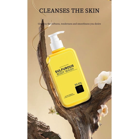 Kokovifyves Wash Face Shower Wash Hair Three In One Sulfur Cleansing Shower Gel 300ml