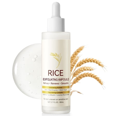 Kokovifyves White Rice Peeling Ampoule Gentle Exfoliating Face Scrub Removes Dead Cells Minimizes Pores Deeply Hydrating Soothing 80ml