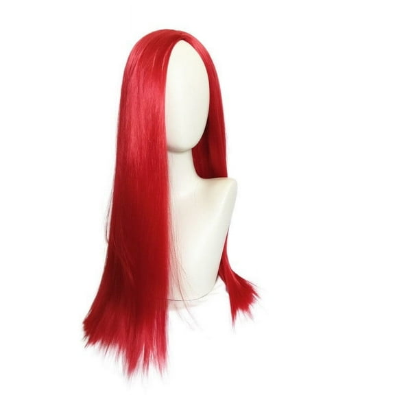 Kokovifyves Wigs on Sale Christmas Horror Anime Wig Mid Red Long Straight Cosplay Cos Wig