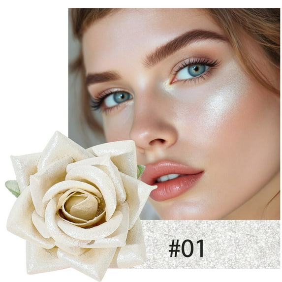 Kokovifyves Women's Beauty and Makeup Blush for Cheeks Rose Highlighter with Fine Texture and Long-lasting Gloss