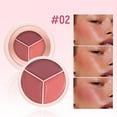 thumbnail image 1 of Kokovifyves Women's Beauty and Makeup Blush for Cheeks Three-color Blush Matte Waterproof Blush Cream Carmine Blush, 1 of 2