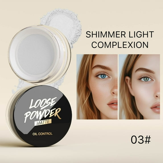 Kokovifyves Women's Beauty and Makeup Loose Powder Oil-Control Matte Finish with Soft-Focus Effect 7g