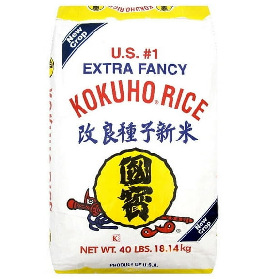 Kokuho Calrose Rice Yellow, 40 lb, 1 Bag