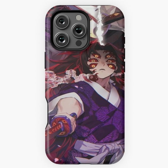 Kokushibo Kimetsu no Yaiba Anime Art Phone Case for iPhone 16 15 14 13 12 11 Pro Max - Protective Phone