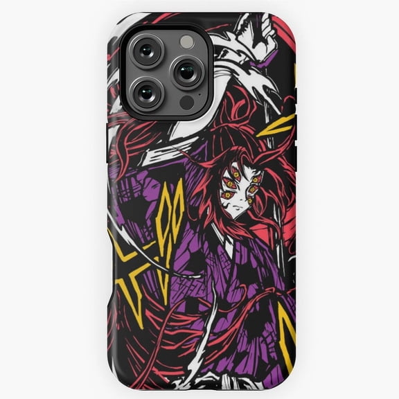 Kokushibo Kimetsu no Yaiba Anime Art Phone Case for iPhone 16 15 14 13 12 11 Pro Max - Stylish Phone M97