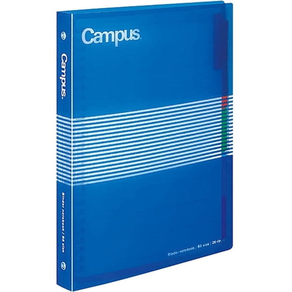 Kokuyo Campus Slide Binder, Middle Type, B5, 26 Holes, Up to 100 Sheets, Blue (ル-P334NB)