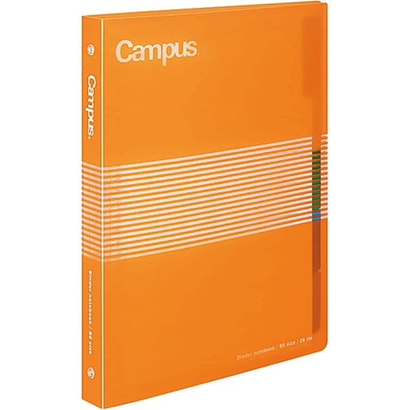 Kokuyo Campus Slide Binder, Middle Type, B5, 26 Holes, Up to 100 Sheets, Orange (ル-P334NYR)