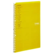 Kokuyo Campus Smart Ring Binder, B5 Yellow Binder Notebook Up to 25 Sheets 26 Holes Slim Binder Folder with 10 Extra Campus Sarasara Loose-leaf Paper for Work Study Journal, Japan Import -SP700Y