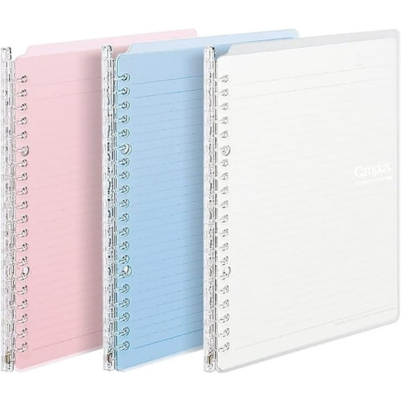 Kokuyo Smart Ring Binder, Up to 25 Sheets, A5, 20 Holes (Light Colors)