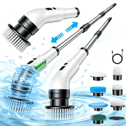 Kolagan Multi-functional Electric Rotating Cleaning Brush, 8-in-1 Cleaning Kit with 8 Interchangeable Brush Heads, Adjustable Speed and Detachable Handle, Suitable for Kitchen