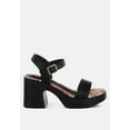 thumbnail image 1 of Kolata Faux Leather Pin Buckle Platform Heels, 1 of 10