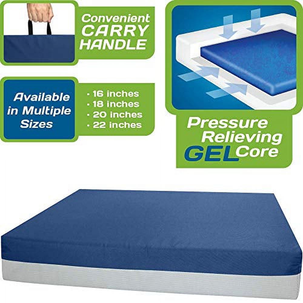 Drive Medical GelUSeat Gel/Foam Cushion, 18" x 20" x 3"