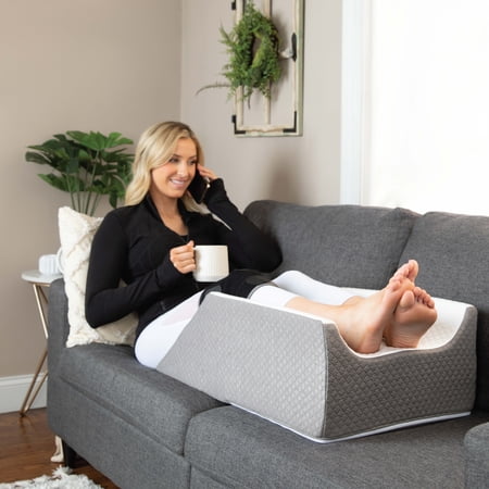 Kolbs Jacquard Leg Elevation Pillow Double Leg Wedge for Post-Surgery Support