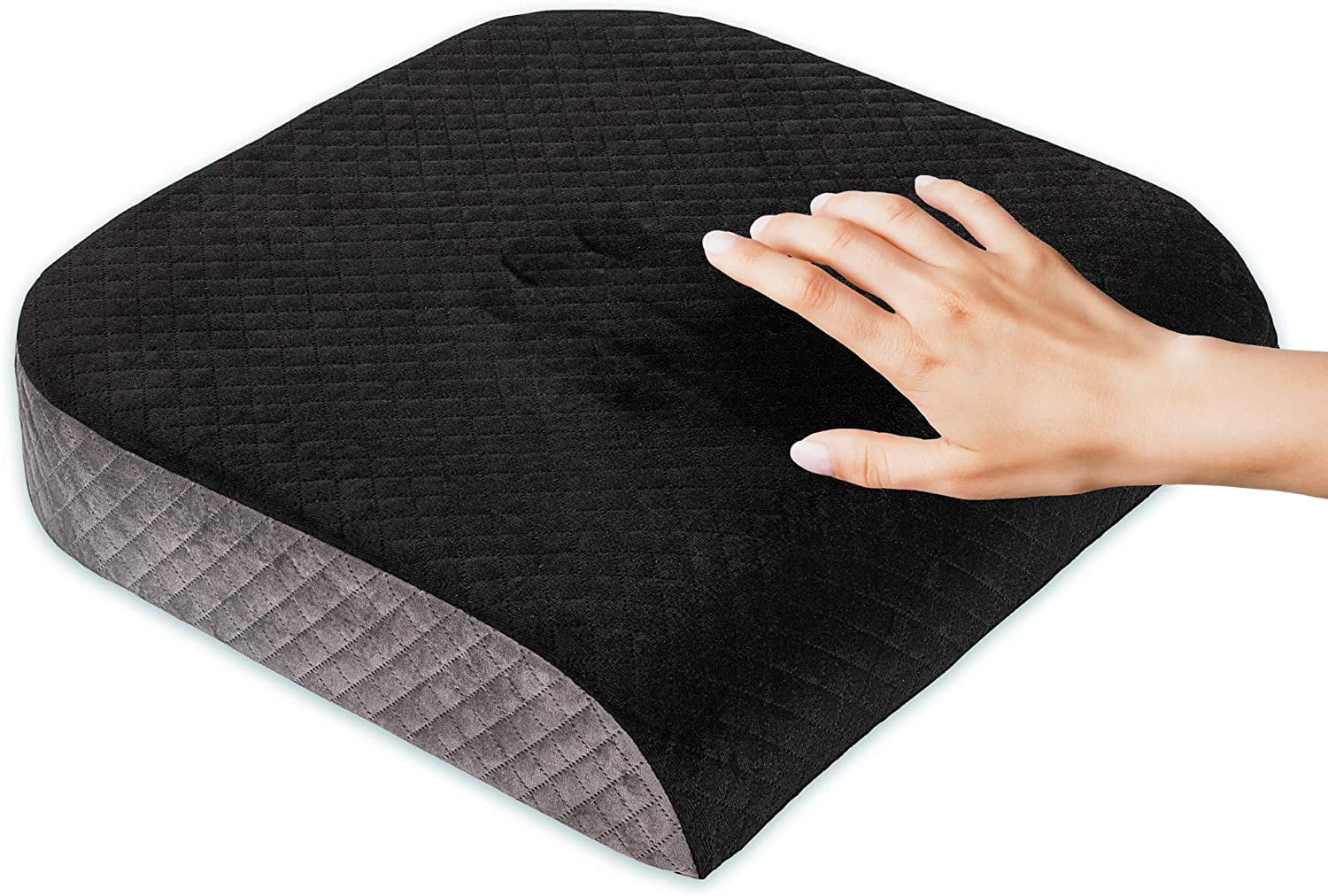 CARE APPAREL Extra Wide Seat Cushion - Foam Cushion 5 Inch Thick Adult  Booster Seat Elevation Pillow with Washable Slip-on Cover - Portable Pain