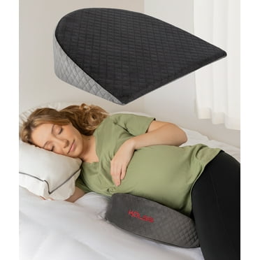 Kolbs Pregnancy Wedge Pillow Memory Foam for Sleeping Back Knees and Legs Maternity Pillow for Belly Support 2 Sided Soft or Firm for Comfort 0.7lbs.