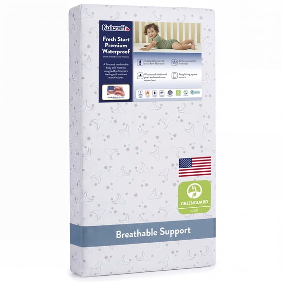 Kolcraft Fresh Start Waterproof Baby Crib Mattress